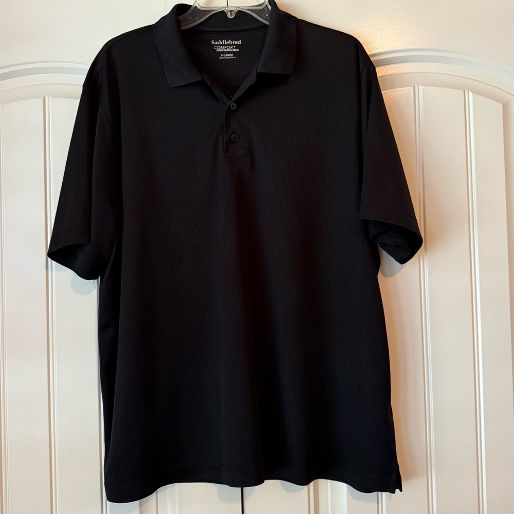 Saddlebred Classic Black Performance Polo Shirt - 2-$15 Eligible